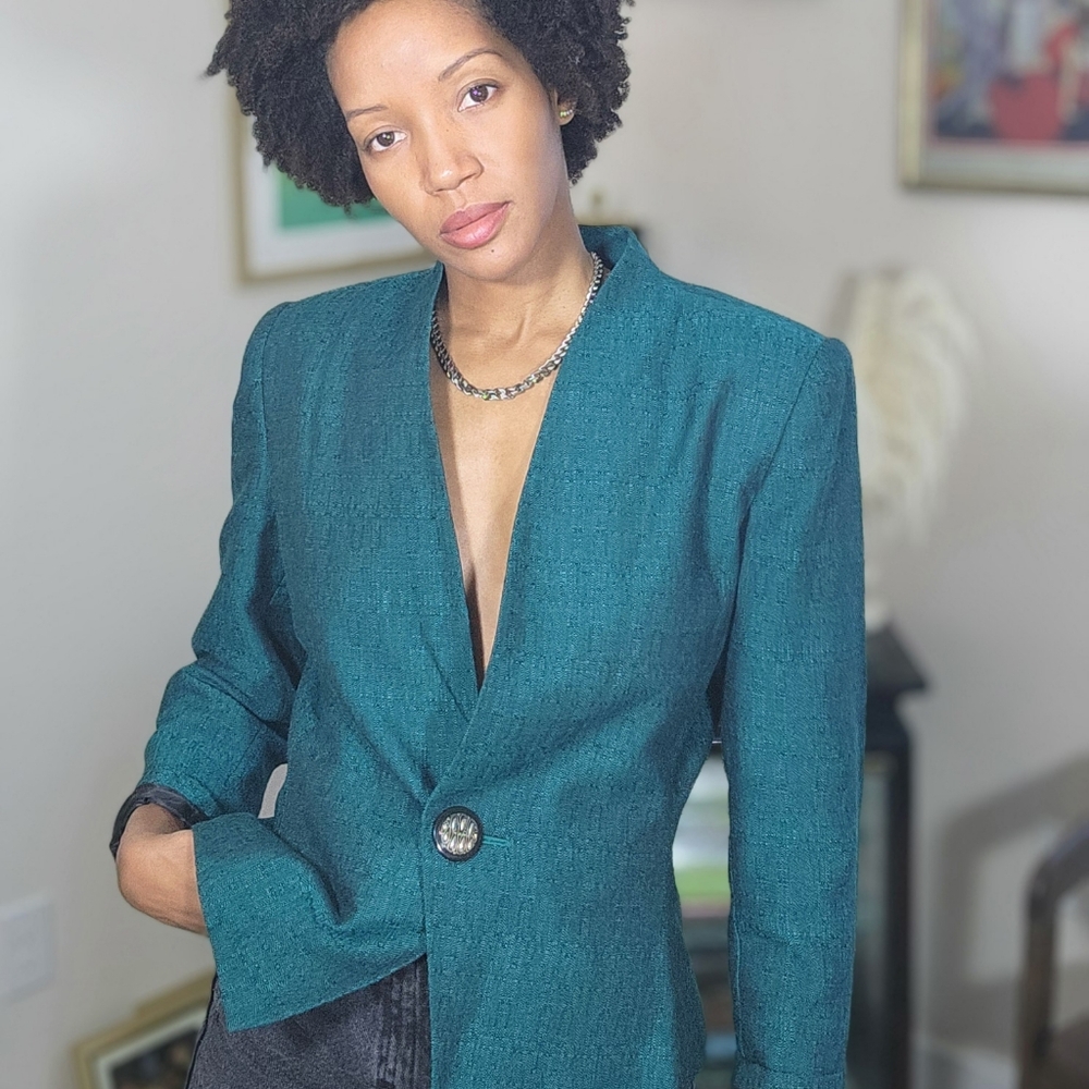 🔥SOLD🔥 Vintage Le Suit Blazer Jacket - Picture 1 of 12